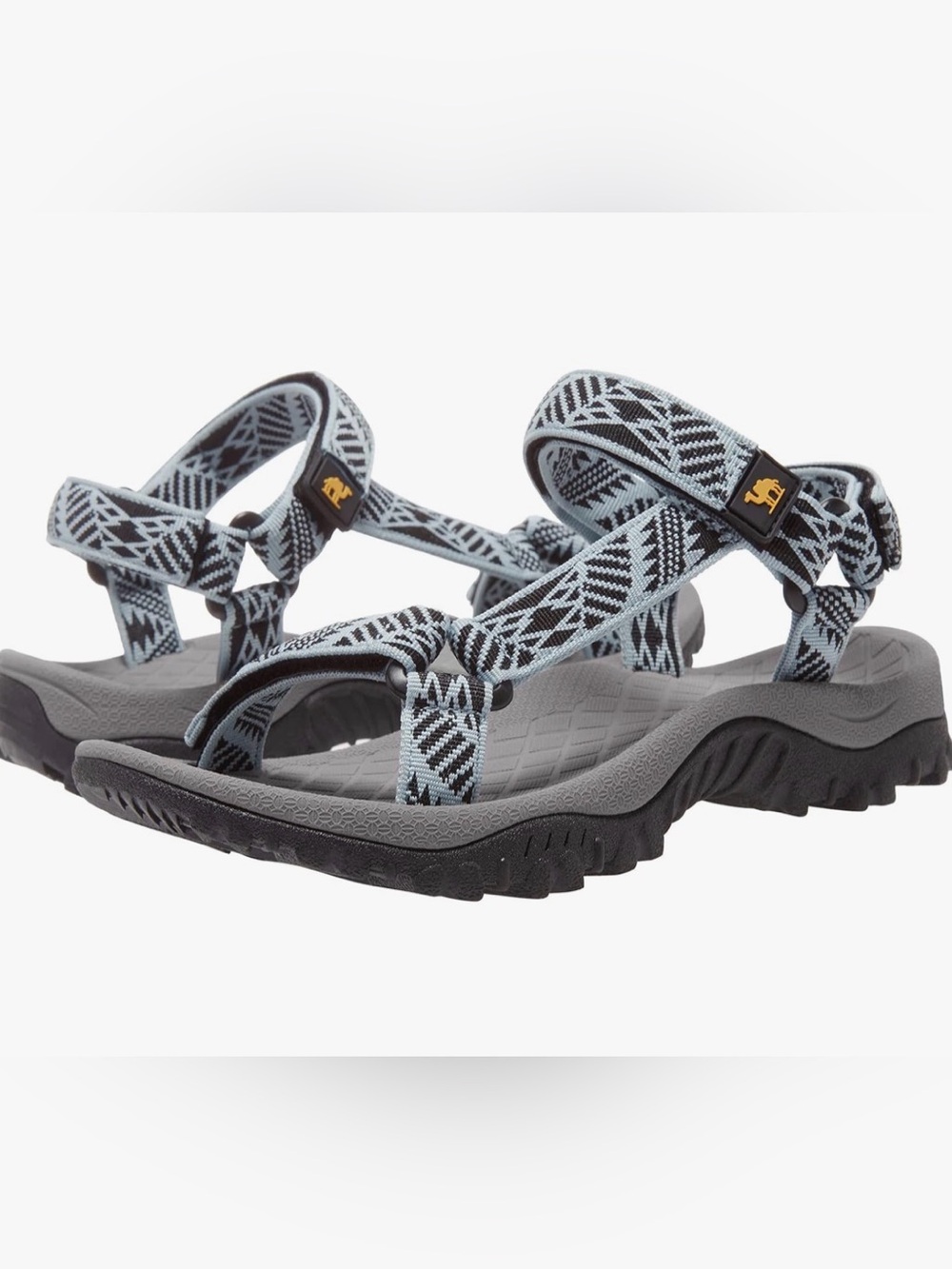 Camel Crown Hiking Sandals Blue Geometric Sport Hook Loop - Picture 4 of 10